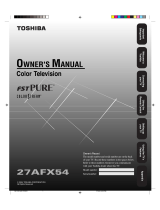 Toshiba 27AFX54 User manual