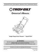 Troy-Bilt Squall 2100 User manual