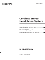 Sony MDR-IF230RK Operating instructions