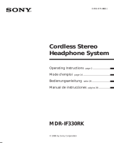 Sony MDR-IF330RK User manual