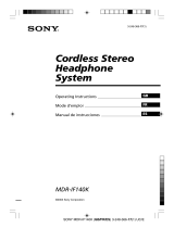 Sony MDR-IF140 Owner's manual
