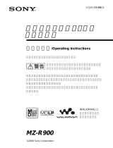 Sony Walkman MZ-R900 User manual