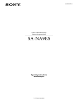 Sony SA-NA9ES Owner's manual
