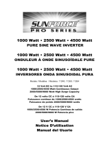 Sunforce 1000-Watt Pure Sine Wave Inverter User manual