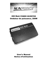 Sunforce 200Watt POWER INVERTER User manual