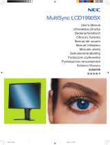 NEC MultiSync® LCD1990SX User manual
