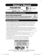 Tripp Lite PDUMV40 PDU Owner's manual
