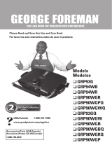 George Foreman GRP94WB The Next Grilleration User manual