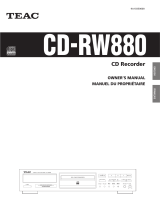 TEAC CD-RW880 User manual