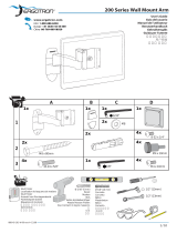 Ergotron 200 Series Wall Mount Arm, 1 Extension User guide