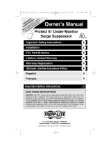 Tripp Lite Isobar Surge Suppressor Owner's manual
