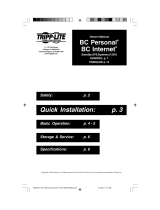 Tripp Lite BC Personal & BC Internet UPS User manual