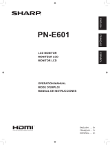 Sharp PN-E601 User manual