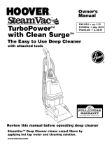 Hoover STEAMVAC TURBOPOWER Owner's manual
