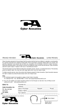 Cyber Acoustics ACM-500 Owner's manual