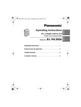 Panasonic HD-PLC Ethernet Adaptor User manual