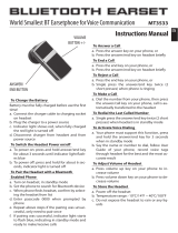 media-tech BLUETOOTH EARSET MT3529 User manual