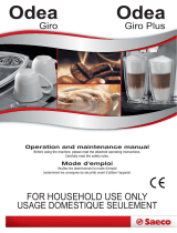 Saeco Coffee Makers ODEA GIRO PLUS User manual