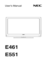NEC E551 User manual