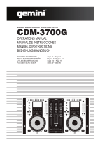 Gemini CDM-3700G User manual