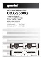 Gemini CDX-2500G User manual