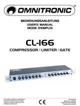 Omnitronic CL-166 Compressor/limiter/gate User manual