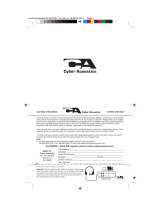 Cyber Acoustics AC-8000 User manual