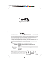 Cyber Acoustics ACM-7002 Owner's manual