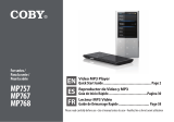 COBY electronic MP757 User manual