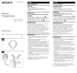 Sony MDR-270LP Operating instructions