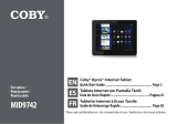 Coby Kyros MID9742 Series User manual