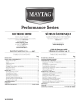 Maytag MEDE500VW - Performance Series 27 Inch Electric Dryer User manual