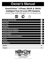 Tripp Lite SmartOnline 3-Phase 30kVA User manual