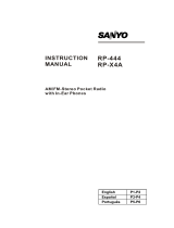 Sanyo RP-444 User manual
