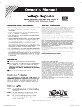 Tripp Lite VR1208R & VR2008R Voltage Regulators Owner's manual