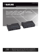 Black Box Extended Range HDMI and RI Extender User manual