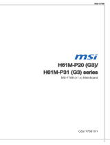 MSI H61M-P31/W8 User manual