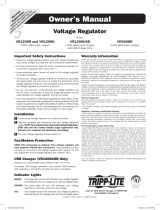 Tripp Lite Voltage Regulators Owner's manual