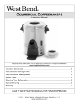 West Bend Commercial Coffee Makers User manual