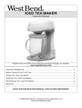 West Bend Iced Tea Makers User manual