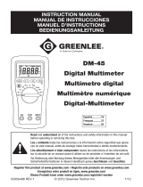 Greenlee DM45 Owner's manual