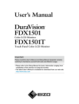 Eizo FDX1501T Owner's manual