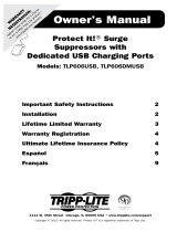 Tripp Lite TLP606USB and TLP606DMUSB Surge Protectors User manual