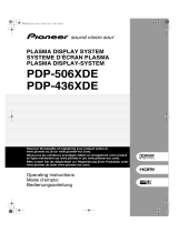 Pioneer PDP-506XDE Owner's manual