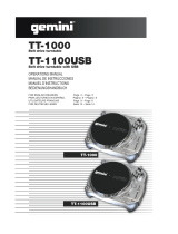 Gemini TT-1100 USB Owner's manual