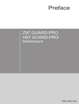 MSI Z97 GUARD-PRO User manual