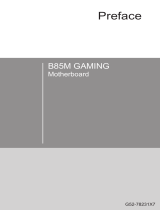 MSI B85M GAMING User manual
