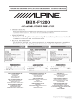 Alpine BBX F1200 Owner's manual