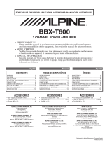 Alpine BBX-T600 Owner's manual