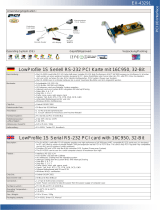 EXSYS LowProfile 1S Serial RS-232 PCI card w/ 16C950, 32-Bit Datasheet